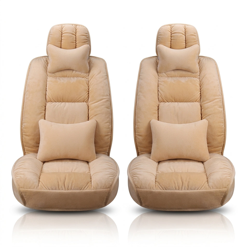 Winter short plush car seat cushion new winter car fleece seat cover universal down all-inclusive seat cushion wholesale - Hero Shot