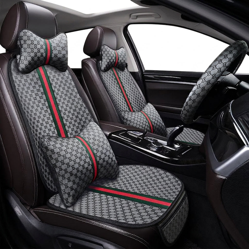 Car seat cushion all-season universal Kuqi three-piece set - Hero Shot
