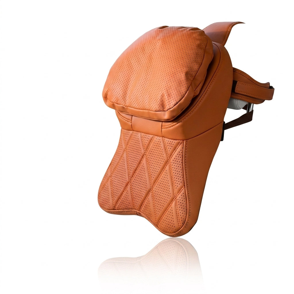 Car anti-stain leather headrest cushion lumbar cushion for driving seats, pillows for cervical spine, neck, and high-end neck pillows for car use - Hero Shot