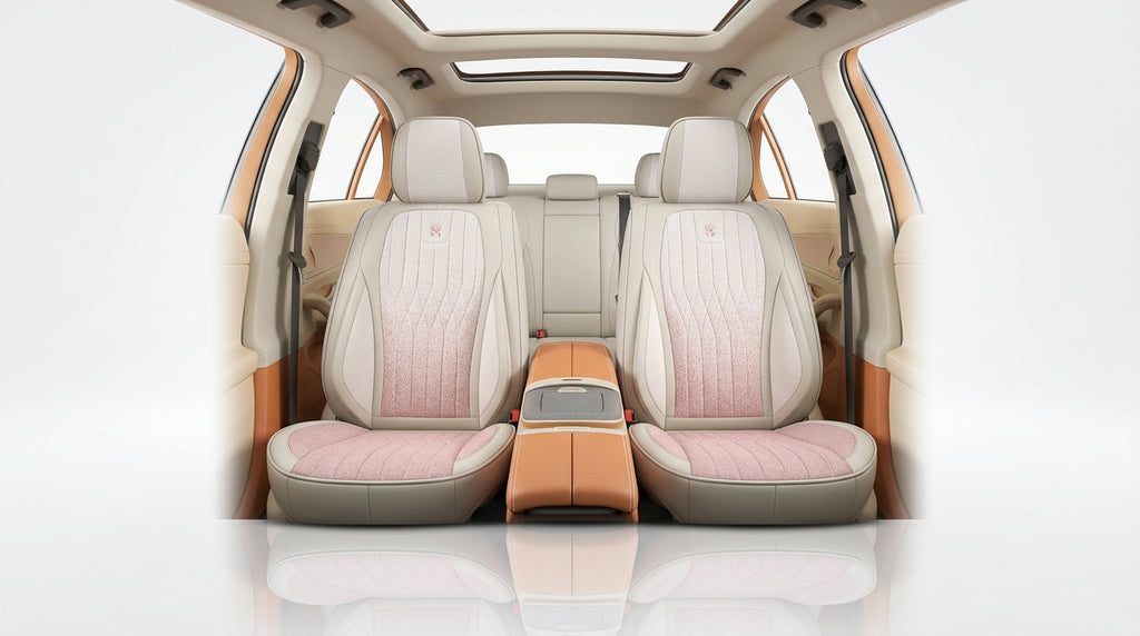 Car seat cushion linen fabric art all-inclusive all-season universal goddess seat cushion 2026 new model interior breathable seat cover wholesale - Hero Shot
