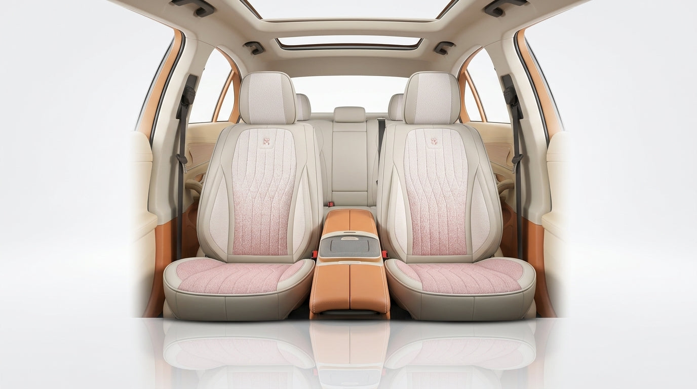Car seat cushion linen fabric art all-inclusive all-season universal goddess seat cushion 2026 new model interior breathable seat cover wholesale - Hero Shot