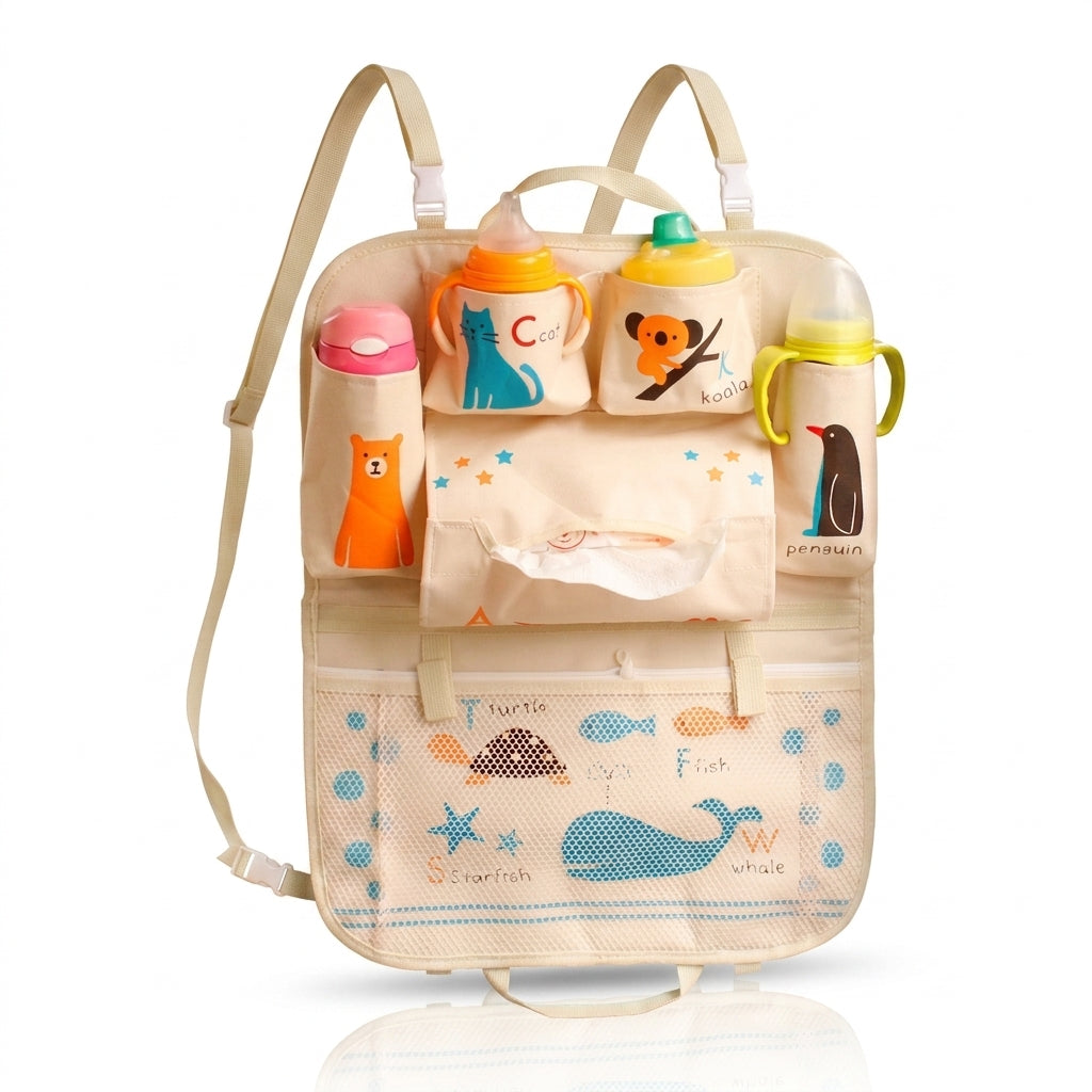 New car seat back bag, Japanese cartoon cute multifunctional storage bag, baby supplies, car storage hanging bag - Hero Studio