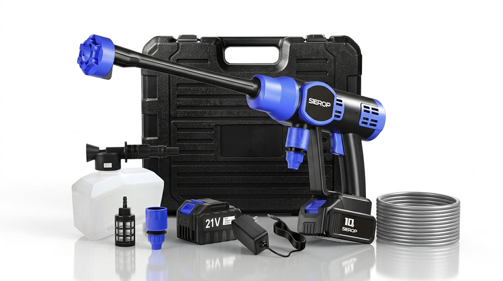 Brushless electric car wash high-pressure water gun, multifunctional handheld portable car wash washer, water nozzle for household plant watering - Hero Studio