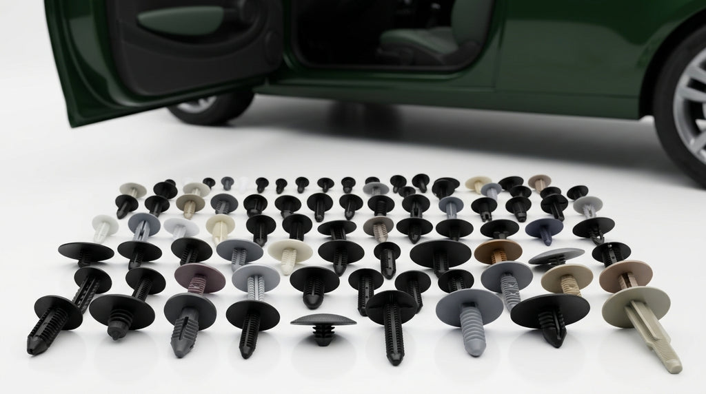 Car universal nylon roof, trunk interior buckle, rivet seal, pickup card, barb buckle, Christmas tree buckle - Hero Studio
