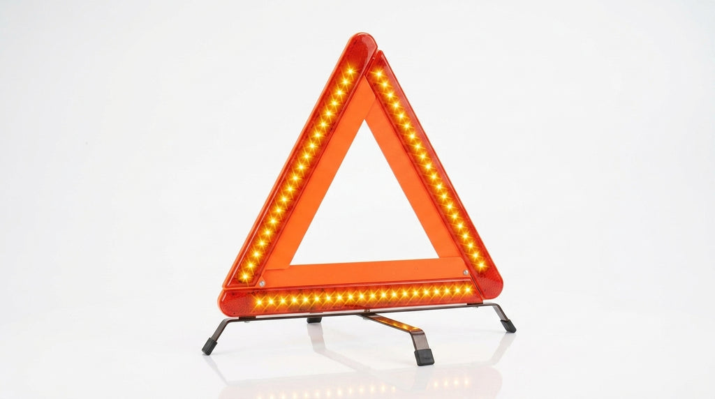 LED lighted tripod automotive safety triangle cross-border dedicated for rear-end collision prevention vehicle-mounted emergency bracket - Hero Studio