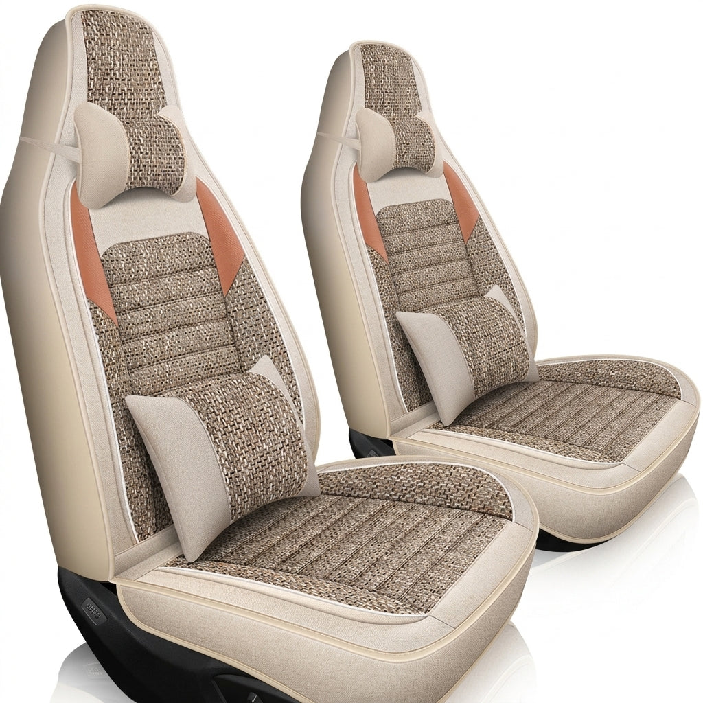 25 years new linen split head car seat cushion four seasons universal seat cover original piece drop shipping cross-border wholesale - Hero Studio