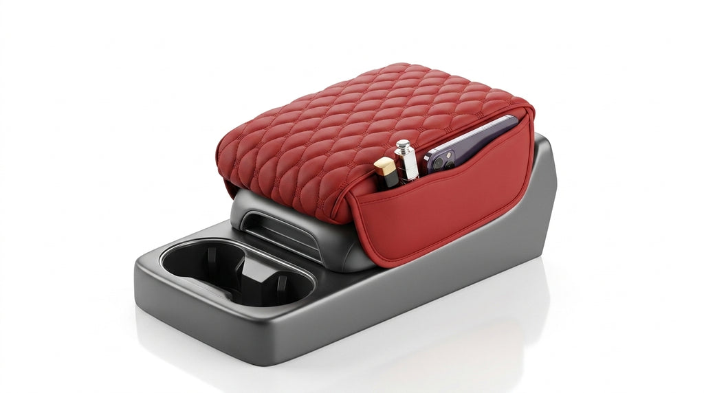 Manufacturer cross-border car armrest box height pad, car goods, double-sided practical storage bag, memory foam armrest box pad - Hero Studio