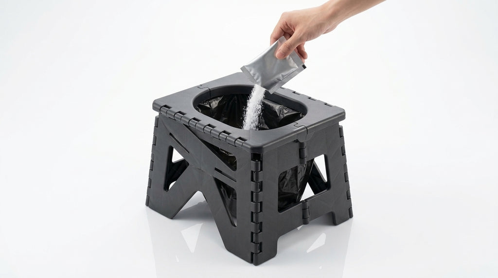Outdoor camping folding toilet, car-mounted portable odor-resistant adult mobile travel toilet stool - Hero Studio