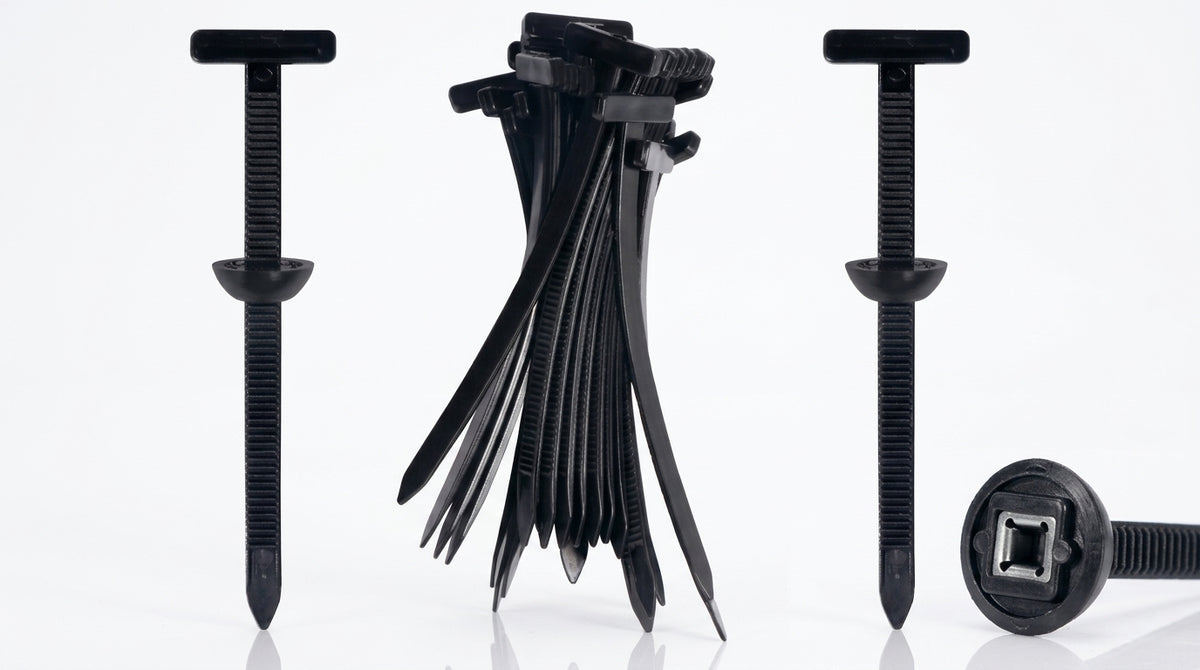 New automotive nylon high-strength anti-aging plastic fastener, black wire tightener, piercing stud, tie, belt buckle - Hero Studio