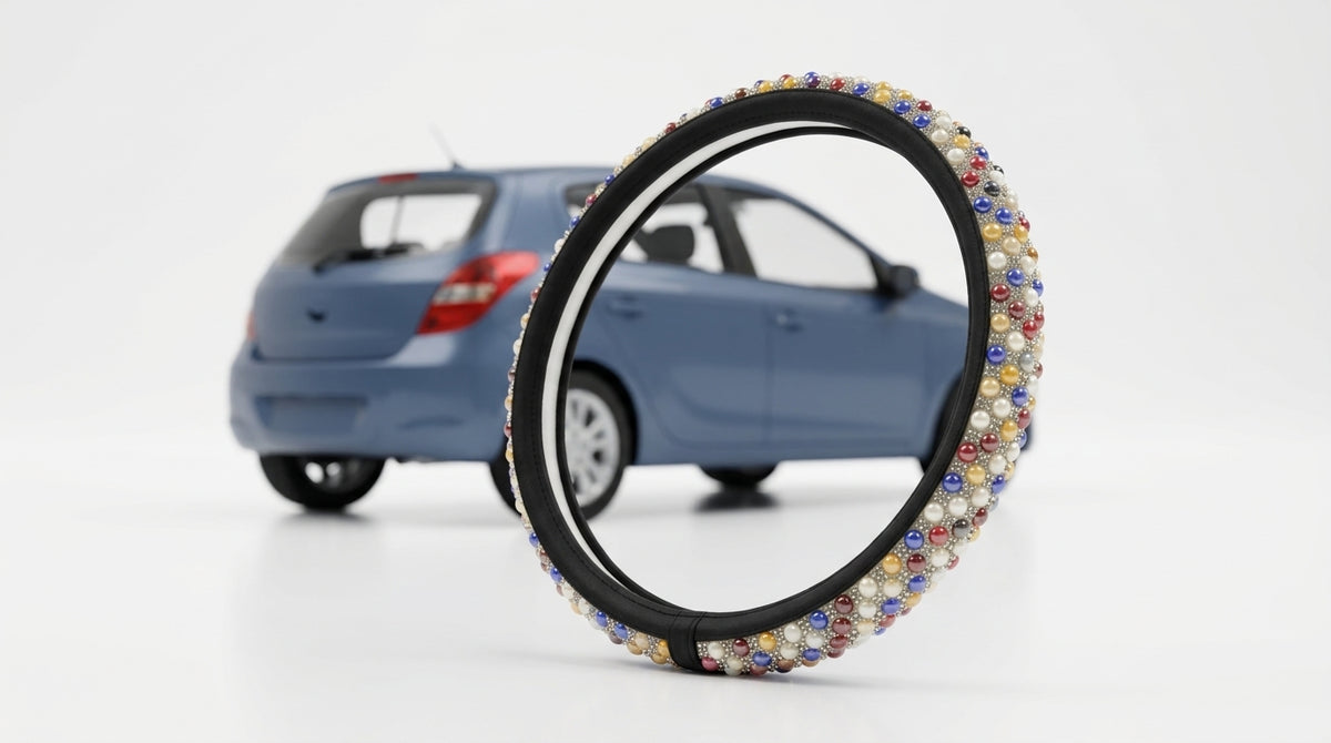 Steering Wheel Cover with Ceramic Ice Beads - Hero Studio