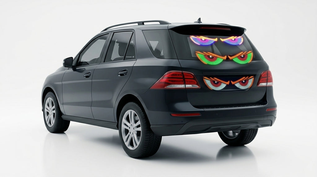Cross-border car dynamic devil's eye LED warning light, truck truck truck eye light dynamic display light - Hero Studio