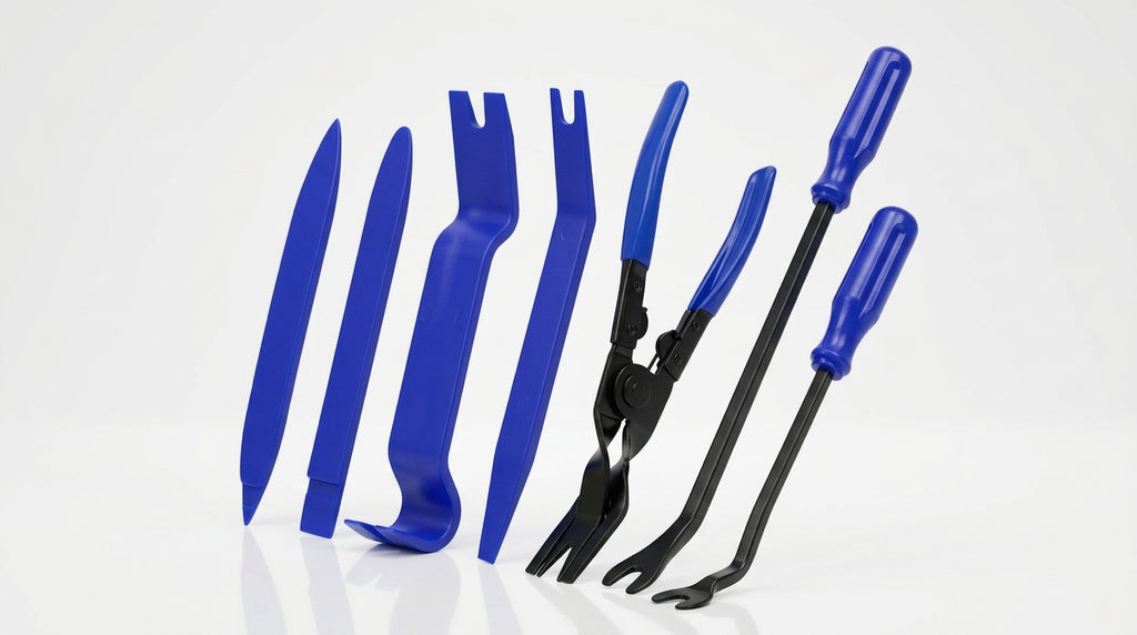5 pieces, 6 pieces, 7-piece set, car panel car door audio system decoration modification tool, clip screwdriver, pliers, disassembly 3 pieces - Hero Studio