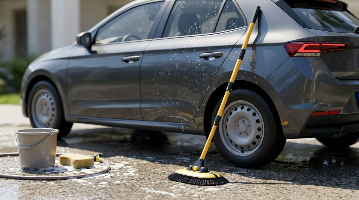 Car Wash Mop with Retractable Bending Rod - Wash Bay Day