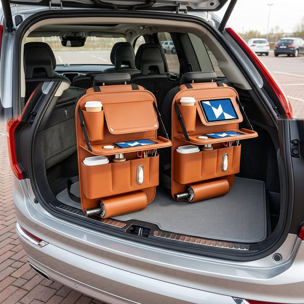 Car seat back storage bag, car hanging bag, small tabletop board seat, rear seat rear seat storage box, storage bag - Boot Context Day