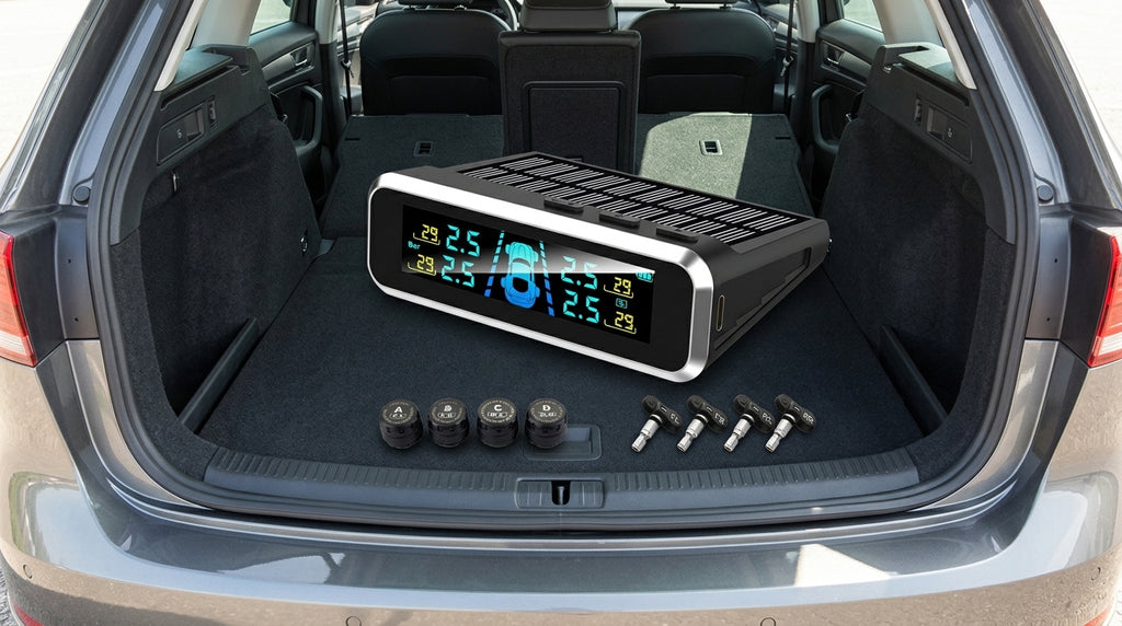 Tire pressure monitor, solar external sensor, high precision automotive tire pressure monitor, tire pressure sensor - Boot Context Day