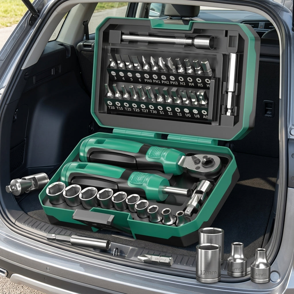 Screwdriver set, motorcycle bike repair tool, repair socket, ratchet wrench, rider tool kit - Boot Context Day