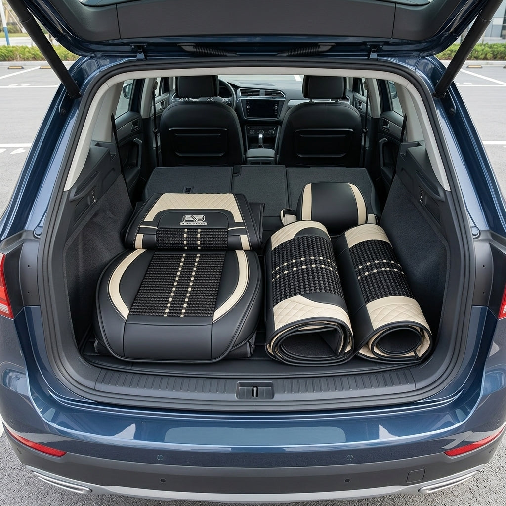 Car seat cushion new all-enclosed special seat cover four seasons universal leather seat cover summer ice silk cartoon seat cushion cover - Boot Context Day