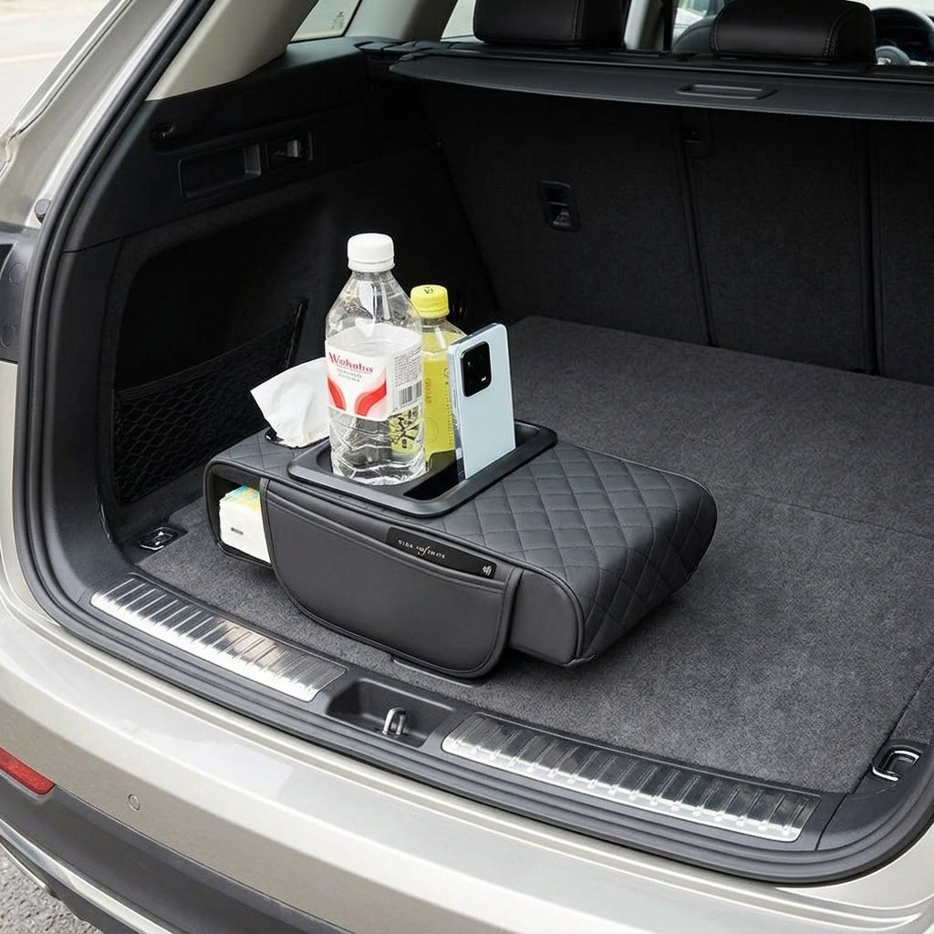 Armrest box raised pad, car cup holder, tissue box (Huotong Global · Light Custom) universal microfiber leather - Boot Context Day