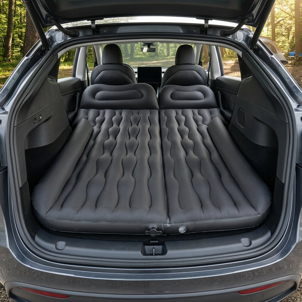 SUV inflatable mattress, car trunk air mattress, in-car sleeping essential, suitable for car camping, Tesla - Boot Context Day