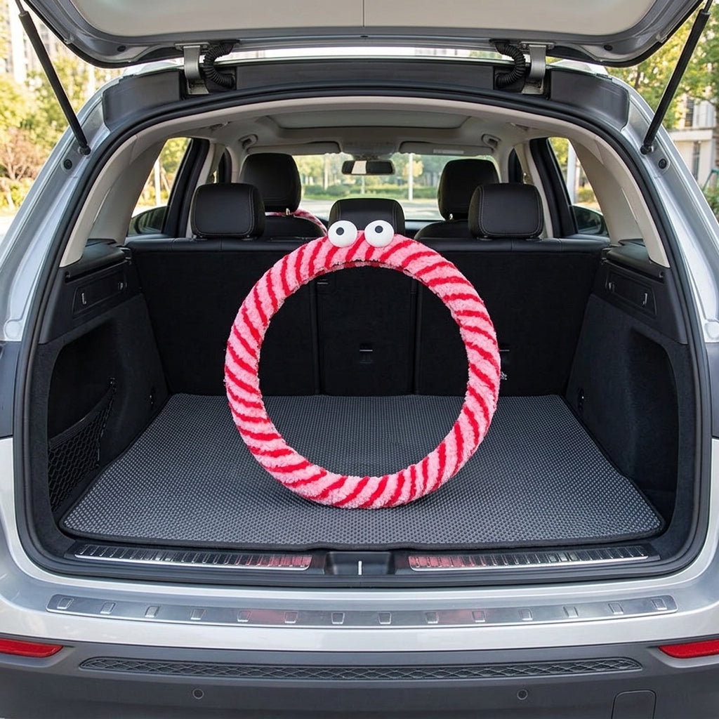 Winter plush steering wheel covers, 2024 new Monster non-slip warm all-season GM heated handlebar covers, women's version - Boot Context Day