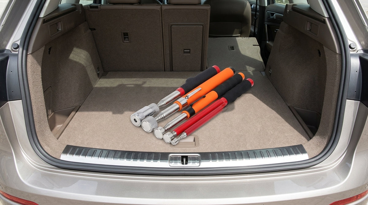 8LB Pickup Retractable Magnetic Suction Rod with Light Magnetic Rod Auto Repair Tool Metal Picker Suction Rod - Boot Context Day