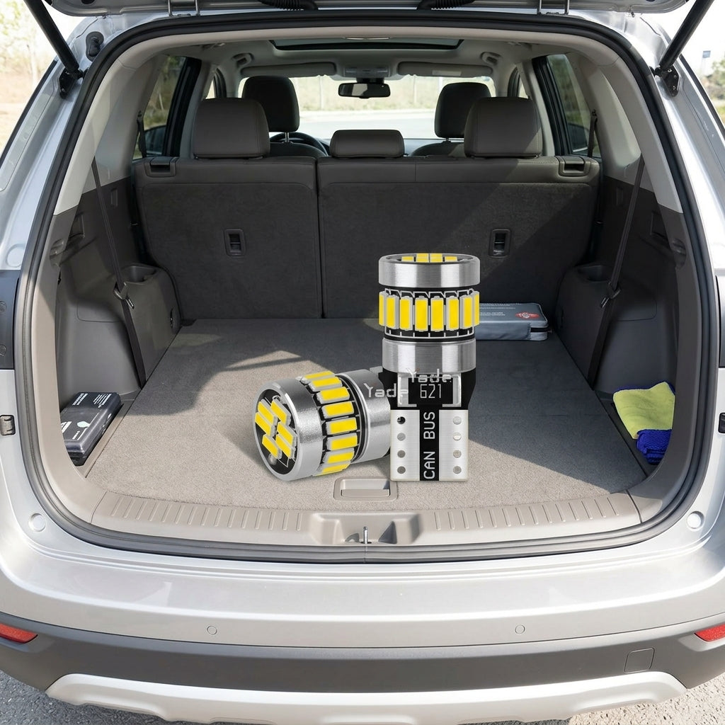 Car LED Position Light T10 Decoding W5W Canbus Cabin Light License Plate Light 4014 24SMD Bulb W5W - Boot Context Day