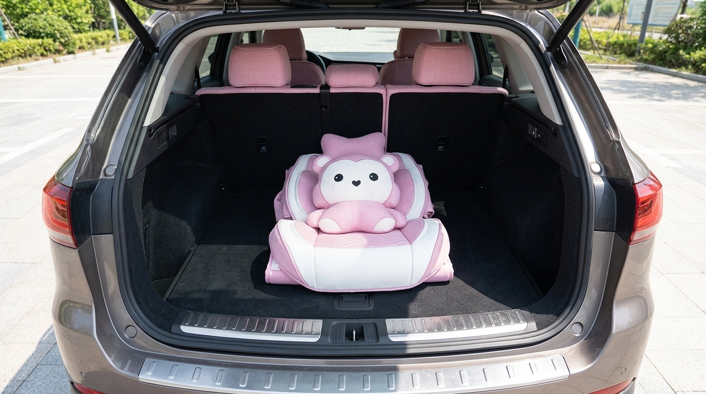 Cartoon car seat cushion, all-season universal all-round car seat cover, linen fabric art seat cushion, winter goddess seat cover - Boot Context Day