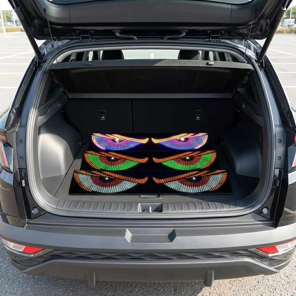 Cross-border car dynamic devil's eye LED warning light, truck truck truck eye light dynamic display light - Boot Context Day