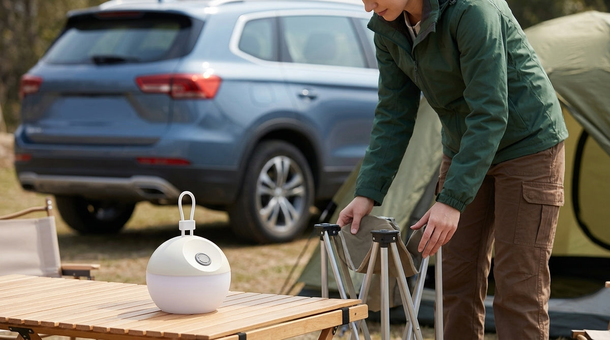 Camping Light - Rechargeable Portable Tent Lighting - In Use Day