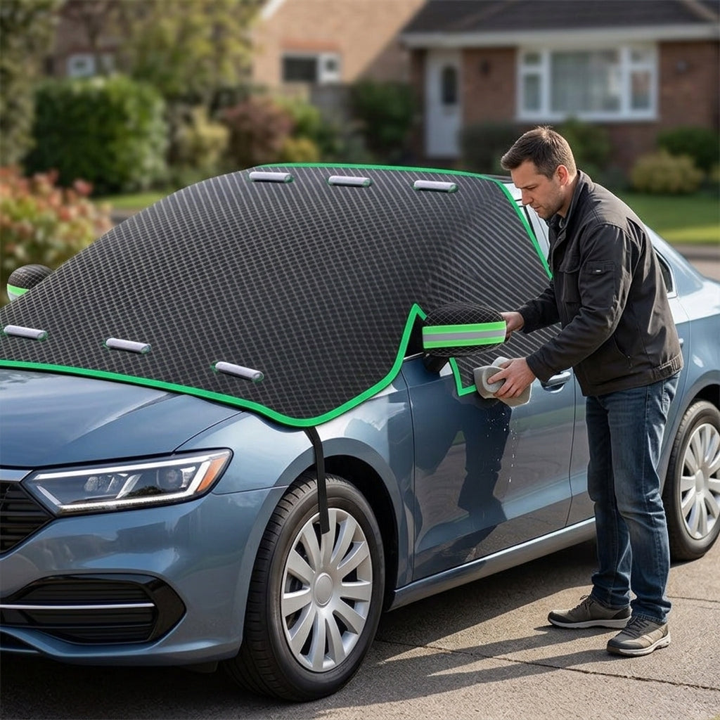 Car Snow Cover - Multiple Colors - In Use Day