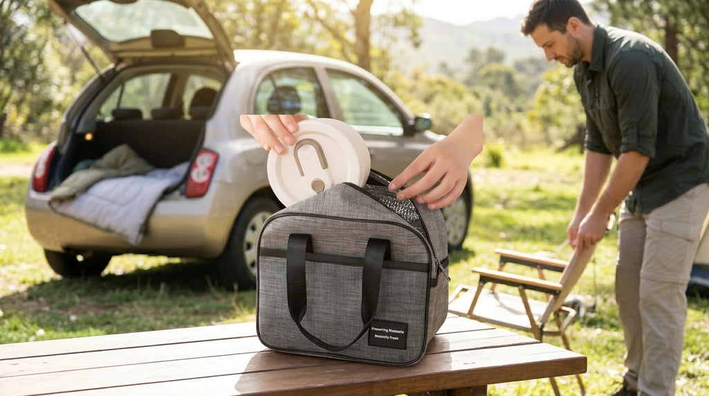 Insulated Lunch Box Bag, Large Capacity - In Use Day