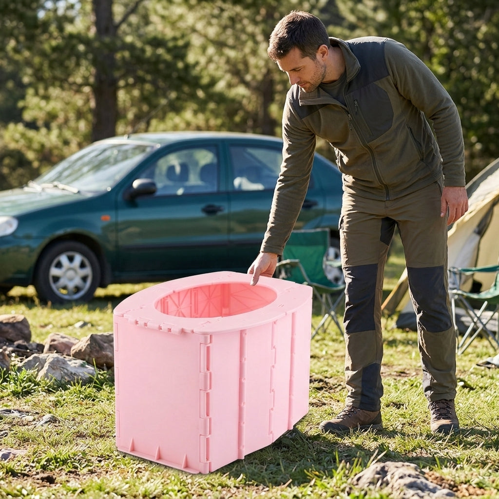 Portable Folding Toilet Seat for Kids - In Use Day