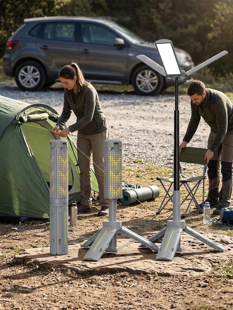 Camping Light with Telescopic Stand - Retractable - In Use Day