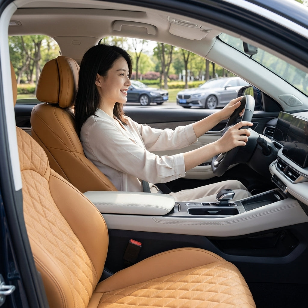 Suitable for 2025 and 26 Lantu Dreamer Door Handle Protective Covers, Leather Protection, Car Modification Decorative Accessories - Woman Driver Day