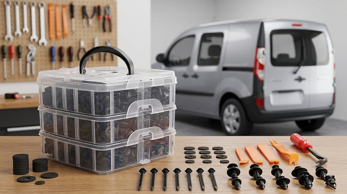 630pcs boxed nylon clips, clips, 16 types of bumper repair kits, universal plastic fasteners, automotive products - Workbench Day