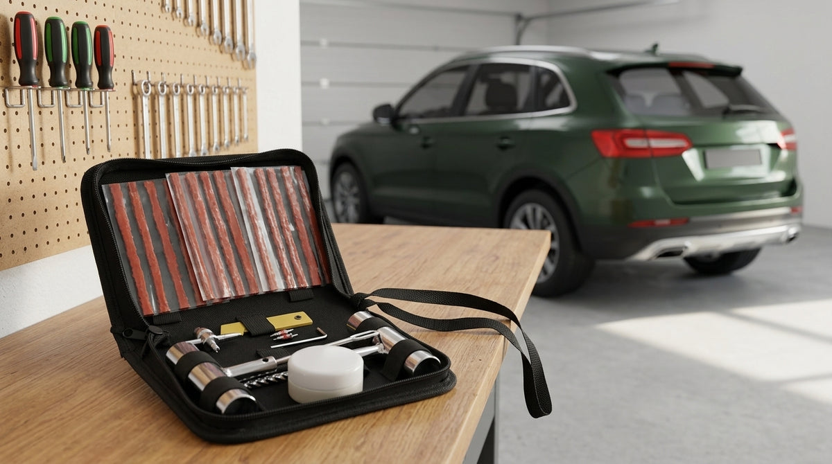 Car Repair Tool Set - Emergency Tire Repair Kit - Workbench Day