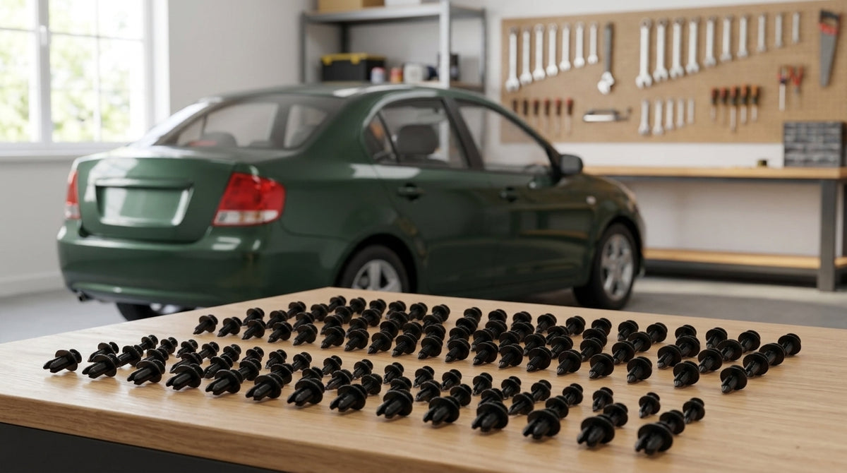 Universal Fastener for Automotive Clips, Plastic Fasteners, Rivet Clamps, 190PCS Mixed Set for Body and Door Mounting - Workbench Day