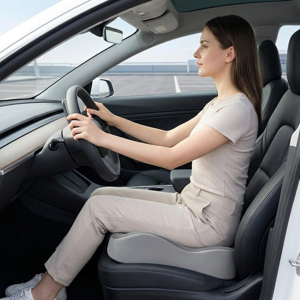 Memory Foam Seat Cushion, Office Chair, Beautiful Butt Pad, Sitting Tool, Student Stool, Memory Foam Waist Support Butt Pad - In Use Day