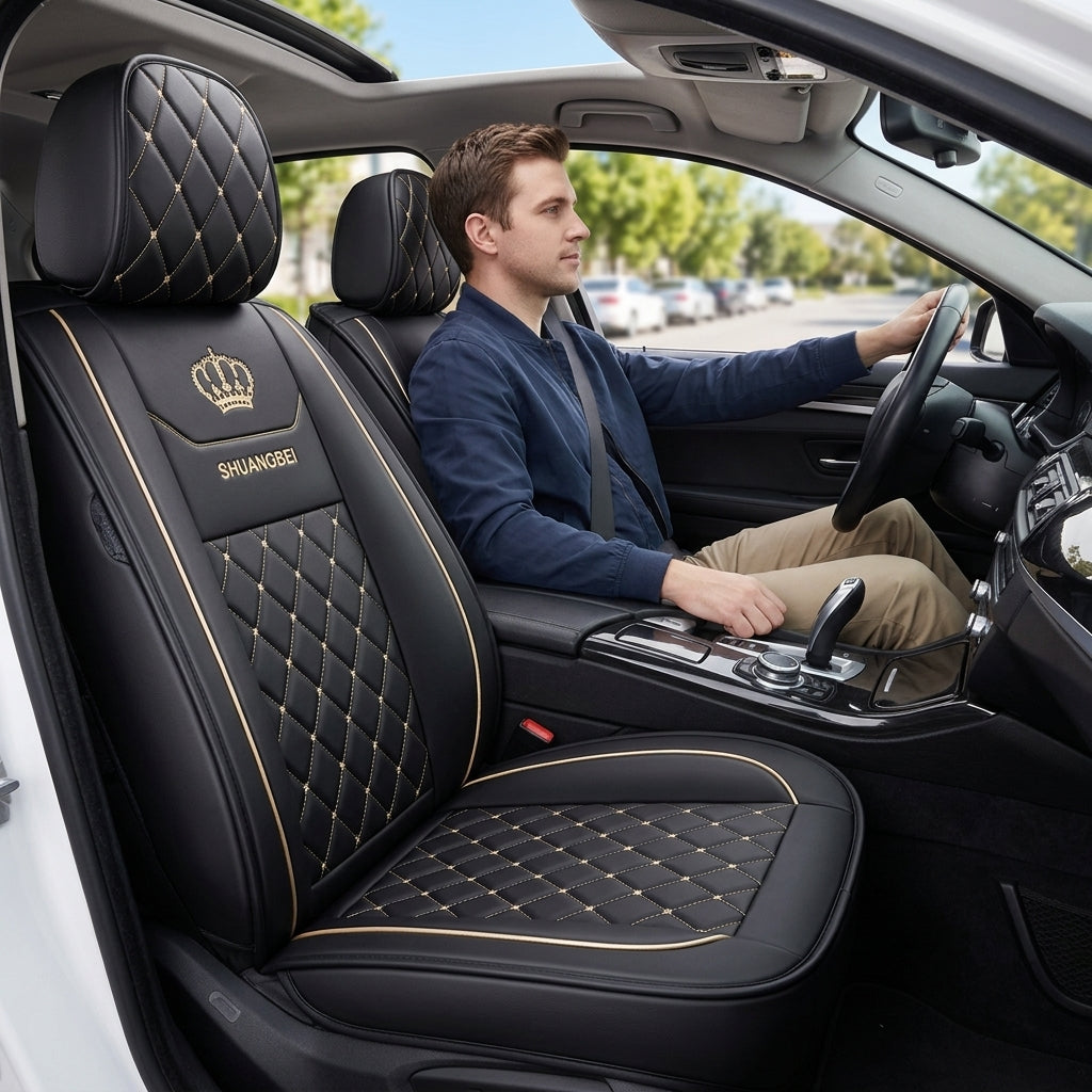 Cross-border new car seat cover, full leather full surrounding, four seasons universal cushion trolley seat cover special manufacturer wholesale - In Use Day