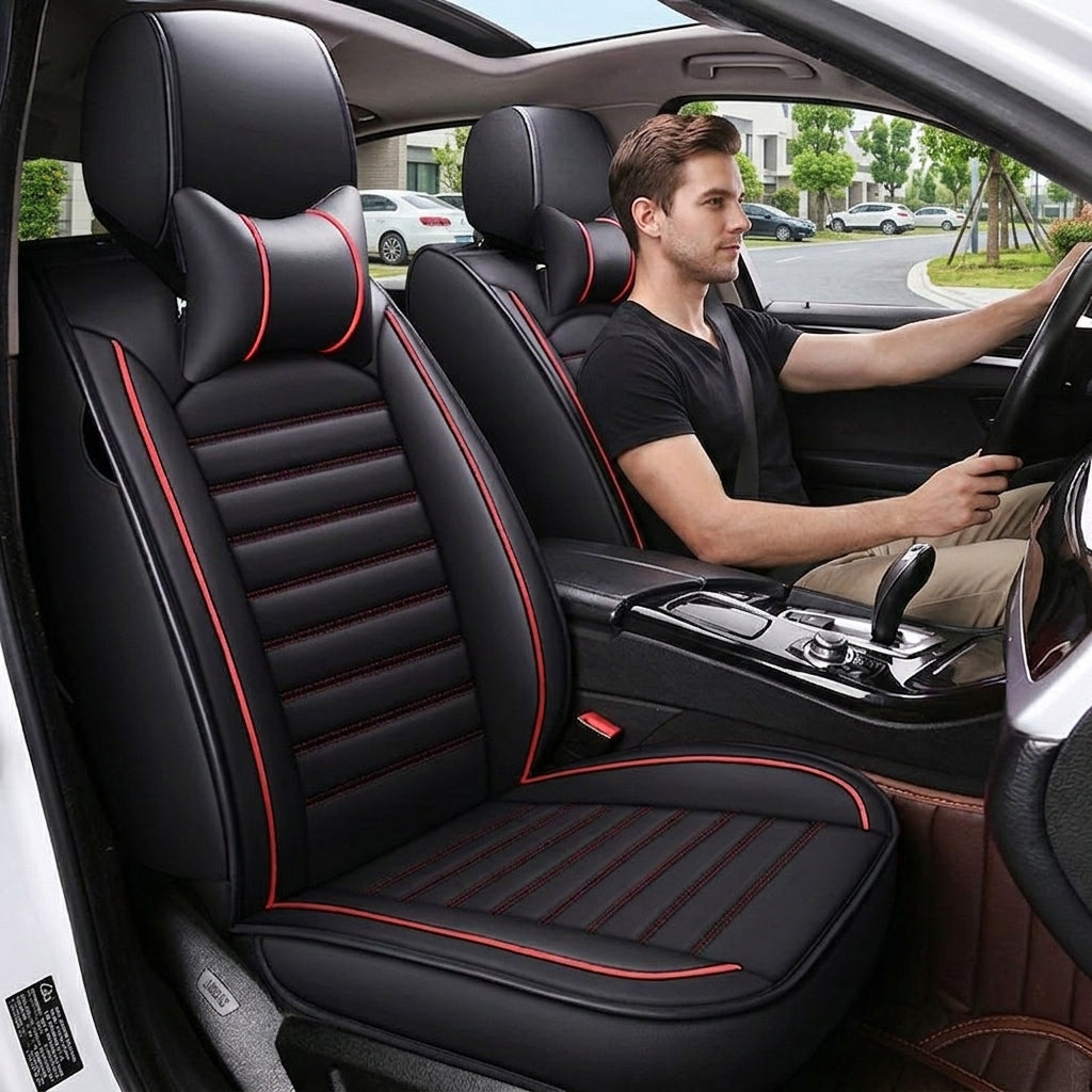 Full envelope car seat cover, summer ice silk seat cover, full leather, new four-season universal seat cushion, special seat cushion for small cars - In Use Day