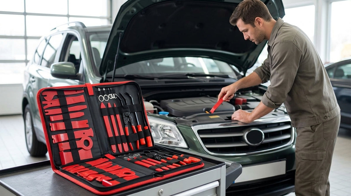 Car Audio Removal Tool Kit, 19-Piece - In Use Day