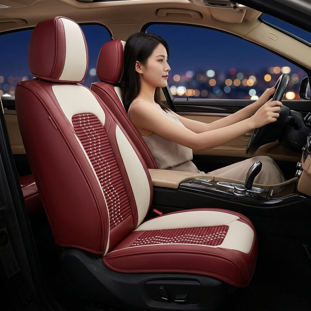 Bingsi car seat cushion light luxury all-inclusive Nappa leather car seat cushion new all-season five-seat universal car cushion cover wholesale - Woman Night Atmosphere