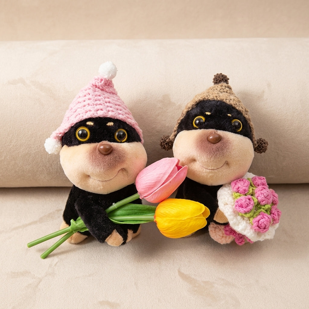 Car ornaments cute dolls bee dog car central control screen party doll display screen decoration car interior products - Detail Top