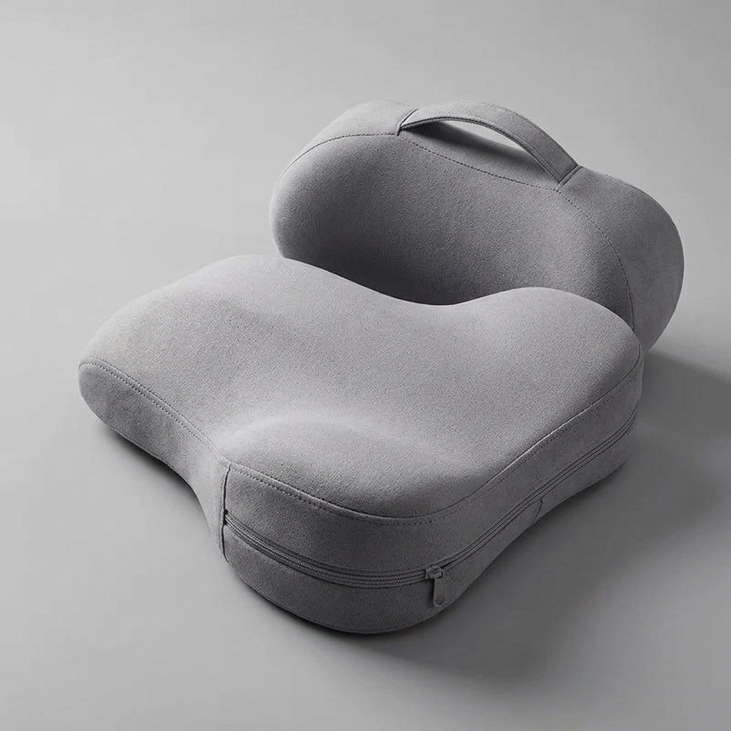 Car neck headrest lumbar rest removable and washable breathable driver's seat waist rest memory foam car artifact headrest in the car - Detail Top