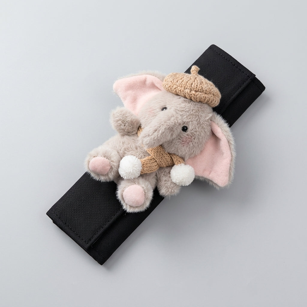Cute little elephant car seat belt shoulder pad, premium creative decoration, all-season universal couple for women - Detail Top