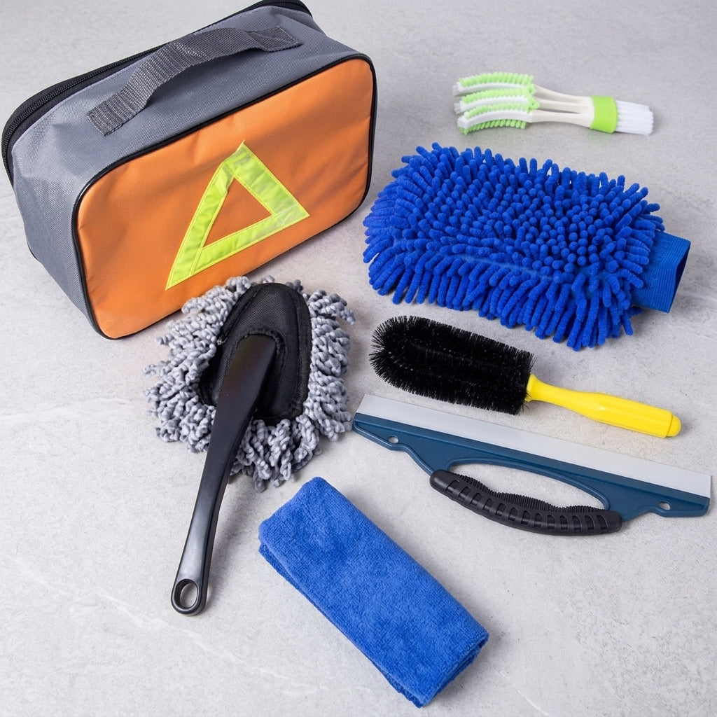 Cross-border car wash tools, complete set, cleaning seven-piece sponge car wash brush, professional beauty maintenance car supplies - Detail Top