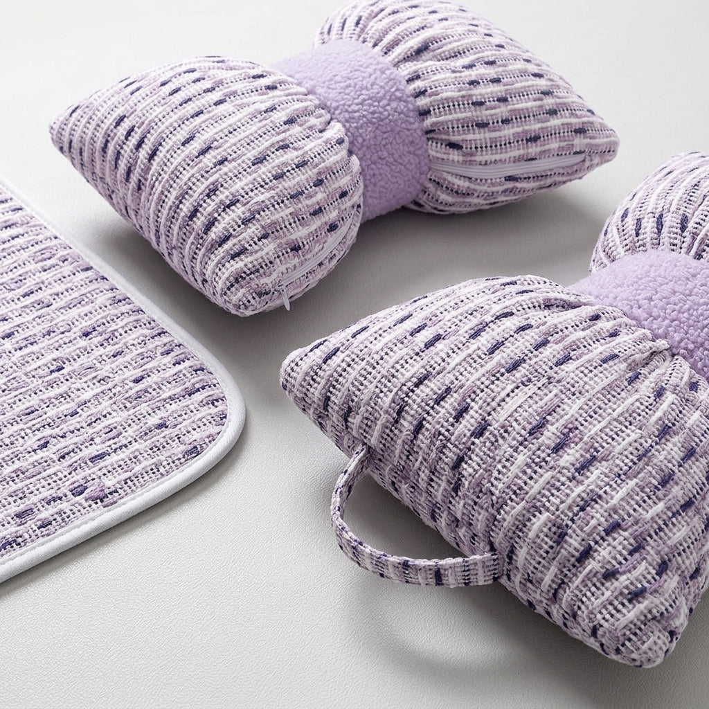 Car headrest neck support pillow for car cushions, car seat lumbar cushion set, for the driver's seat and for women's lumbar support - Detail Top