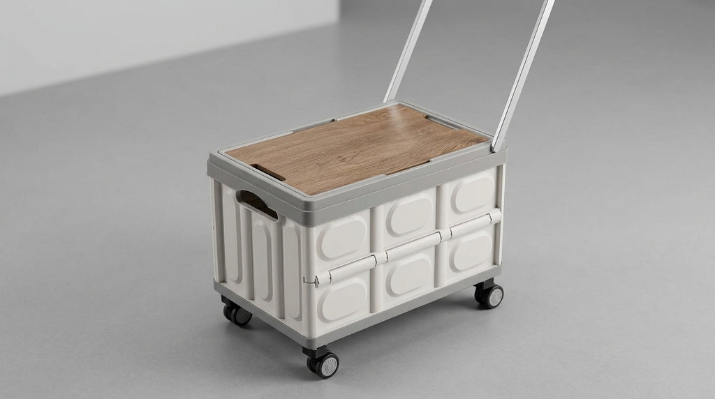 Outdoor foldable storage box, car trunk storage box, multifunctional camping picnic hand-carry basket, picnic storage box - Detail Top