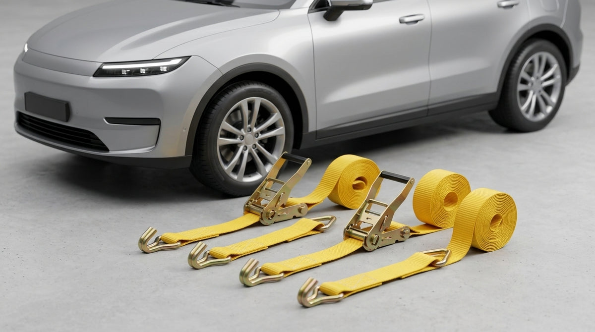 Trailer Rope Tensioner Strap - 25mm Ratchet - Detail Top