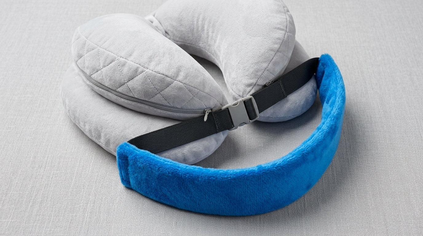 Cross-border best-selling safety headband for Amazon travel, fixed head, suitable for travel tools, adjustable - Detail Top